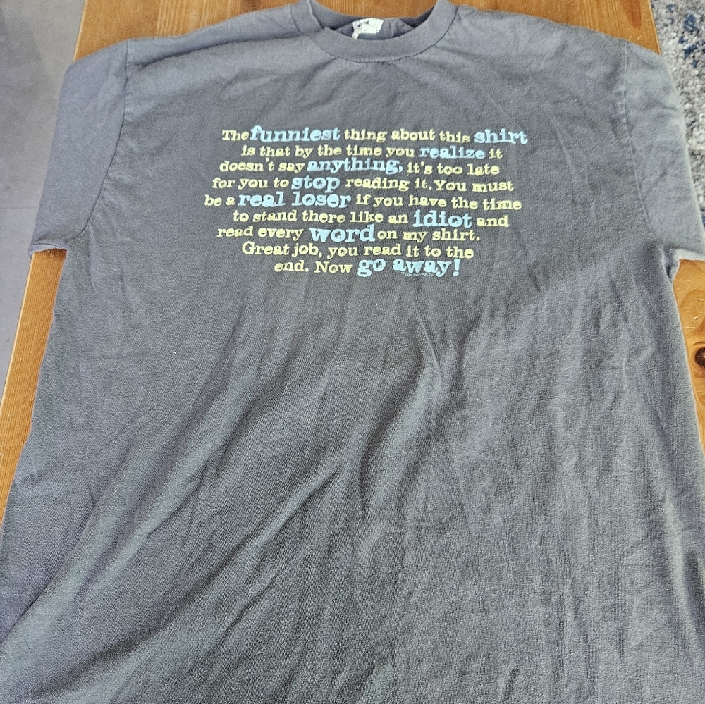 Funny T-Tshirt,EUC, Large Gray - Picture 2 of 7